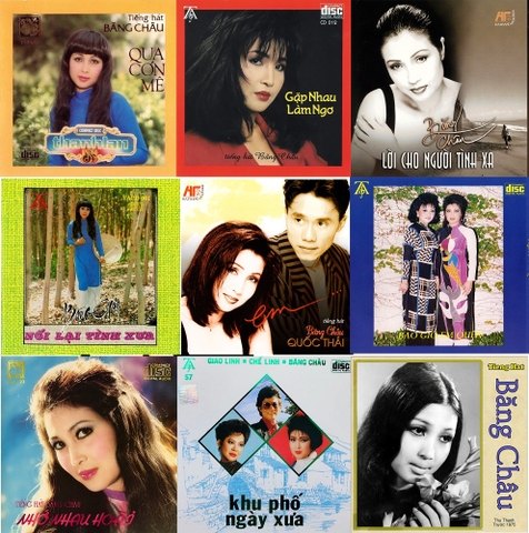 Tuyển tập ca sĩ Băng Châu .Gồm 10 cd phôi phono