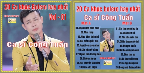 Công Tuấn Bolero Vol 1 . Băng Cối 7 in 4 Track.