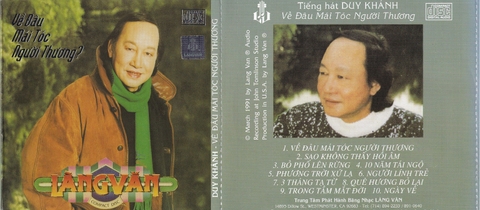 Duy Khánh : Về Đâu Mái Tóc Người Thương .Đĩa sịn  tem Làng Văn