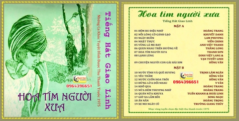 Giao Linh Hoa tím người xưa. thâu âm trước 1975. Băng Cối 7 in 4 Track.