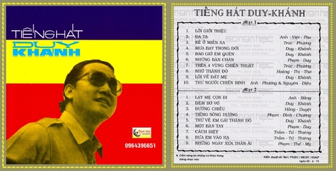 Băng cối 7 ( 4 Track )Tiếng hát Duy Khánh 1.Thu âm trước 1975 Trước 75