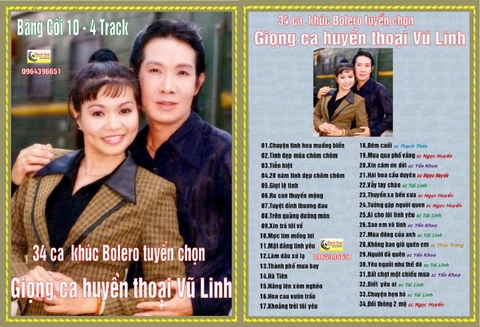 Băng cối 10 ( 4 Track ) Tuyển tập 34 ca khúc bolero  giọng ca Vũ Linh