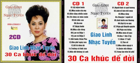 Giao Linh Nhạc Tuyển 1.Bộ 2cd phôi Phono.30 ca khúc bất hủ