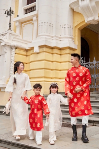 Áo Dài Cách Tân Gia Đình Sang Trọng