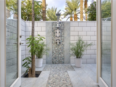 Using Pebble To Make Floor Tiles