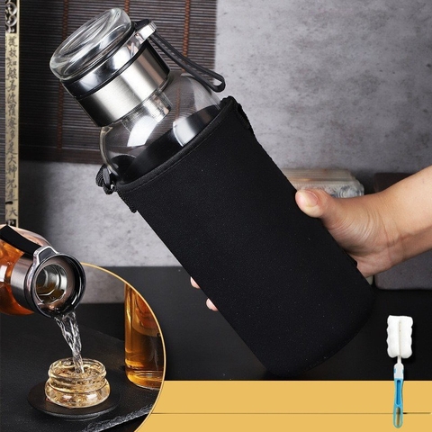 Bình thủy tinh đựng nước Nhật Bản TAKASHI 750, 1000, 1200, 1500, 2000ml tiện dụng, chịu  nhiệt tốt, có lọc chặn bã trà