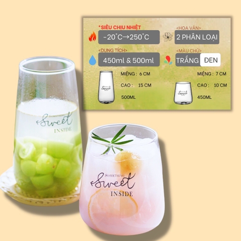 Cốc Coffee house thủy tinh cao cấp Borosilicate 400ml