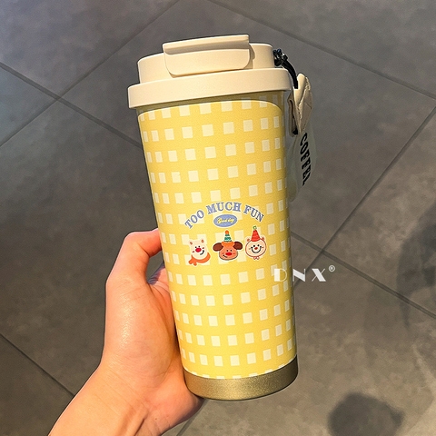 Ly giữ nhiệt, bình nước giữ nhiệt inox 316, cốc cà phê 500ml, giữ ấm trong 6-12h HAT5
