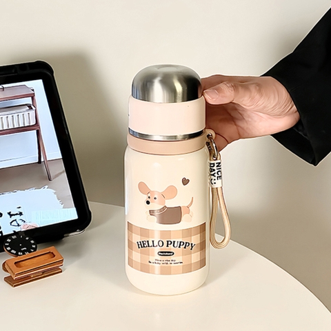 Bình giữ nhiệt Hello Puppy hình cún xinh xắn inox 316 500ml MXS-2316