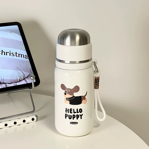 Bình giữ nhiệt Hello Puppy hình cún xinh xắn inox 316 500ml MXS-2316