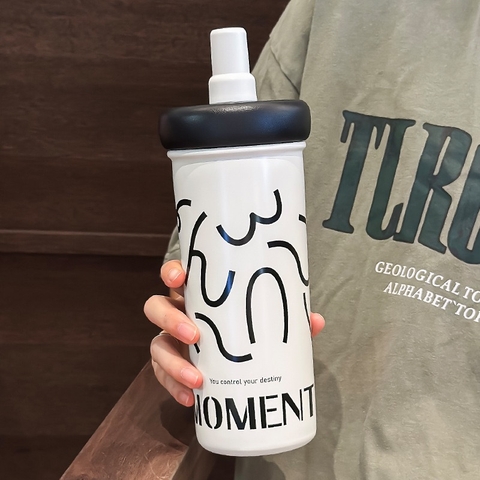Bình Giữ Nhiệt Moment Có Ống Hút Inox 316 600ML NA-004
