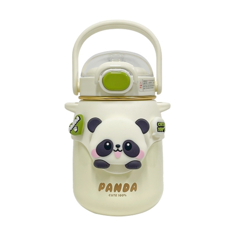 Bình giữ nhiệt cute nhặn vật hoạt hình inox 316, 700ml, bình giữ nhiệt trẻ em có ống hút, quai đeo ACE-50