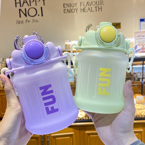Bình giữ nhiệt có ống hút dễ thương, giữ nhiệt 12h, inox 304, 650ml RP-007