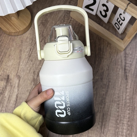 Bình giữ nhiệt cầm tay, bình chân không công suất lớn giữ nhiệt inox 316 chống rò rỉ có ống hút AN-NA12