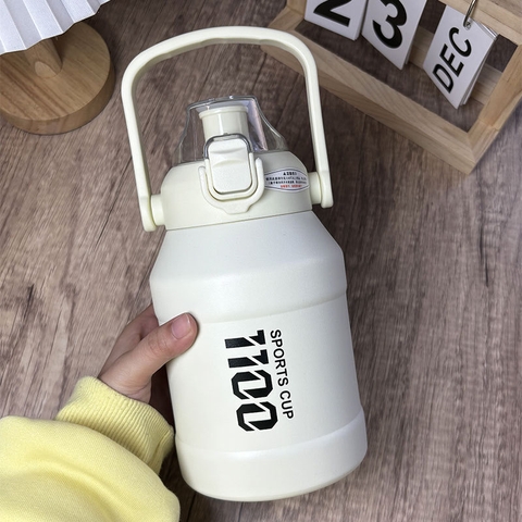 Bình giữ nhiệt cầm tay, bình chân không công suất lớn giữ nhiệt inox 316 chống rò rỉ có ống hút AN-NA12