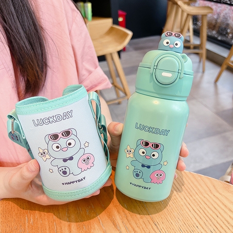 Bình giữ nhiệt Shower baby dung tích 500ml ly giữ nhiệt Inox 316 dễ thương cho bé đi học TimA-18