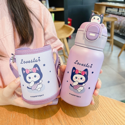 Bình giữ nhiệt Shower baby dung tích 500ml ly giữ nhiệt Inox 316 dễ thương cho bé đi học TimA-18
