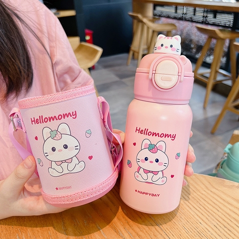 Bình giữ nhiệt Shower baby dung tích 500ml ly giữ nhiệt Inox 316 dễ thương cho bé đi học TimA-18