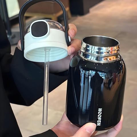 Bình giữ nhiệt thể tích 500ML có ống hút, bình nước giữ nhiệt  BN38