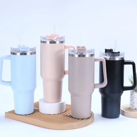 Ly giữ nhiệt 1200ml kèm ống hút màu sắc đa dạng - inox 304 CD009