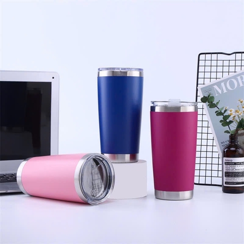 Cốc giữ nhiệt 600ml inox 304 đúc nguyên khối, có ống hút kèm theo IN304