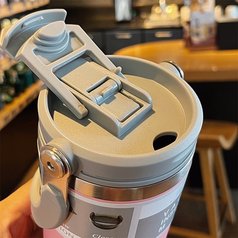 Cốc giữ nhiệt có quai cầm nhiều màu inox 304 INGB