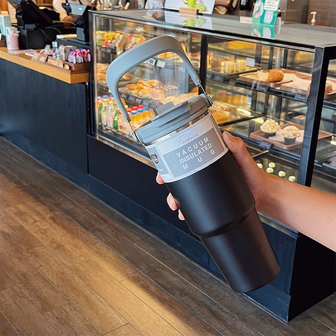 Cốc giữ nhiệt có quai cầm nhiều màu inox 304 INGB