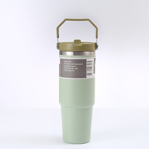 Cốc giữ nhiệt có quai cầm nhiều màu inox 304 INGB