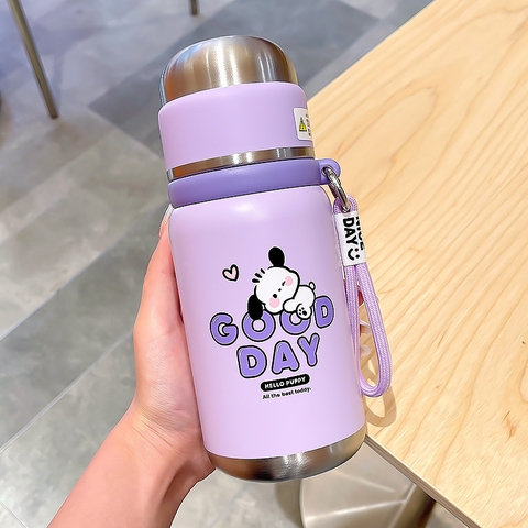 Bình giữ nhiệt inox 316 họa tiết cún con 500ml 88241