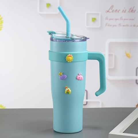 Cốc giữ nhiệt bằng thép không gỉ 304 cao cấp họa tiết hoạt hình dễ thương 082103