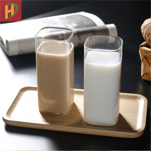Cốc thủy tinh vuông cao cấp Borosilicate 230ml, 380ml,470ml