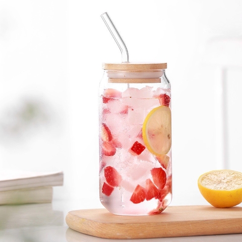 Cốc thủy tinh lon bia cao cấp Borosilicate 350ml, 500ml