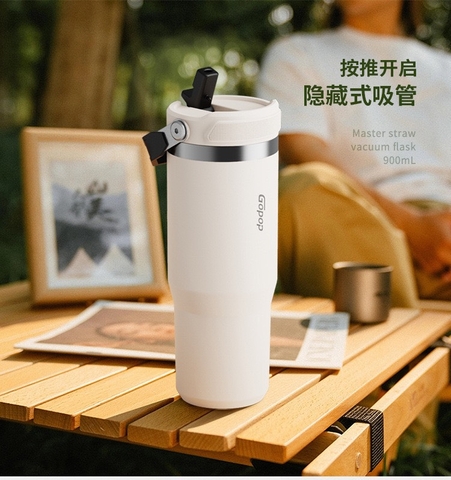 Cốc giữ nhiệt cao cấp 900ml nhiều màu hàng nội địa TQ, giữ nhiệt tốt