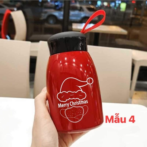 Quà tặng noel cho bé, bình giữ nhiệt 360ml cao cấp in hình noel cực kỳ ý nghĩa