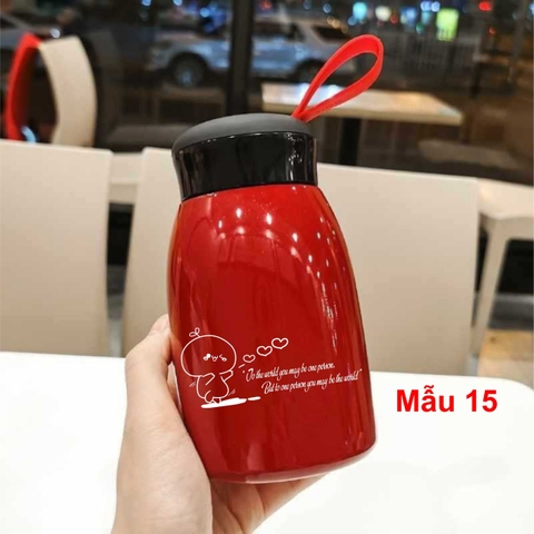 Quà tặng noel cho bé, bình giữ nhiệt 360ml cao cấp in hình noel cực kỳ ý nghĩa