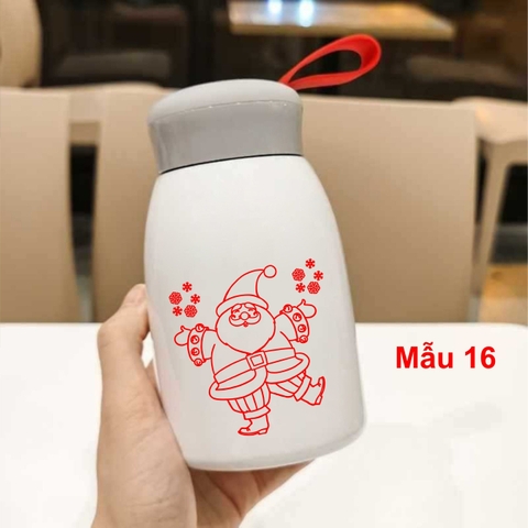 Quà tặng noel cho bé, bình giữ nhiệt 360ml cao cấp in hình noel cực kỳ ý nghĩa