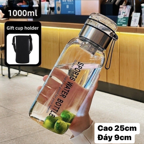 Bình thủy tinh đựng nước Nhật Bản TAKASHI 750, 1000, 1200, 1500, 2000ml tiện dụng, chịu  nhiệt tốt, có lọc chặn bã trà