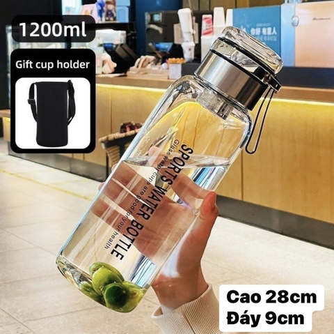 Bình thủy tinh đựng nước Nhật Bản TAKASHI 750, 1000, 1200, 1500, 2000ml tiện dụng, chịu  nhiệt tốt, có lọc chặn bã trà
