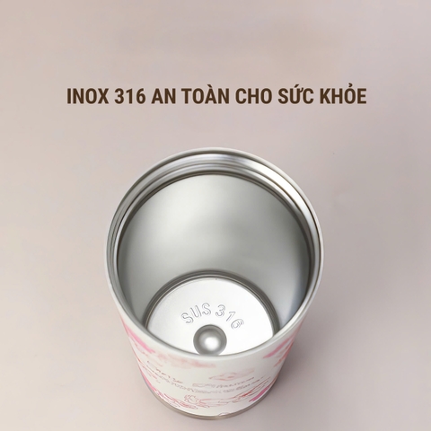 Ly giữ nhiệt inox 316 - Dung tích 500ml họa tiết sang trọng AG508
