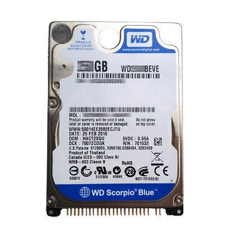 Ổ cứng Laptop HDD WD 250GB WD2500BEVE 2.5