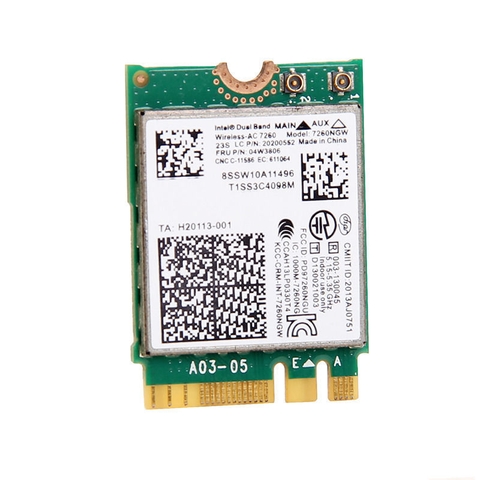 Card Wifi Laptop Lenovo 7260NGW AC BT4.0 WIFI NGFF