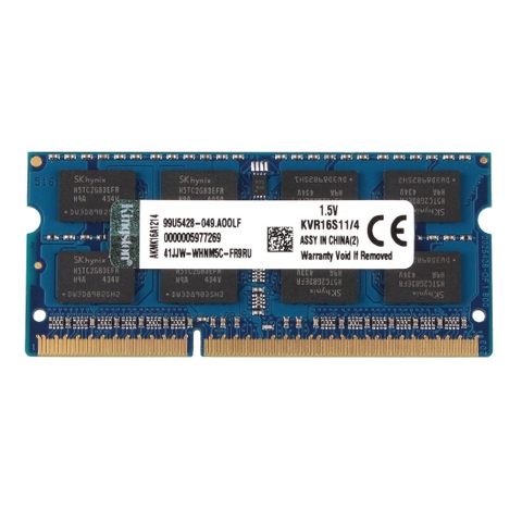 Ram Kingston 4GB 2RX8 DDR3 1600MHz cho Laptop