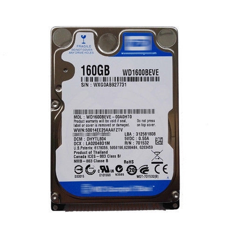 Ổ cứng Laptop HDD WD 160GB WD1600BEVE 5400RPM 8MB 2.5
