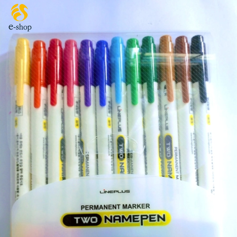 SET BÚT DẠ DẦU 12 MẦU MONAMI NAMEPEN F , BÚT VIẾT CD ( không xóa được )
