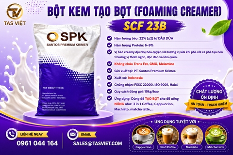 SCF 23B Foaming Creamer: Bột Kem Tạo Bọt Hoàn Hảo Cho Đồ Uống Nóng