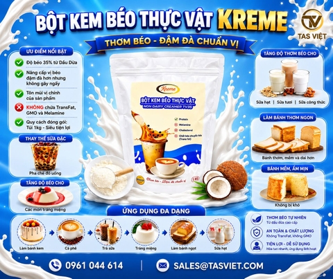 Tại Sao Bột Kem Béo Thực Vật Đang Trở Thành Nguyên Liệu Vàng Cho Ngành Pha Chế?