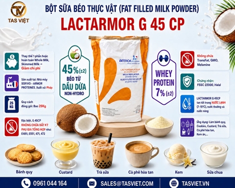 Biến Hóa Công Thức Bánh Với LACTARMOR G45CP: Sữa Tươi Mọi Lúc Mọi Nơi