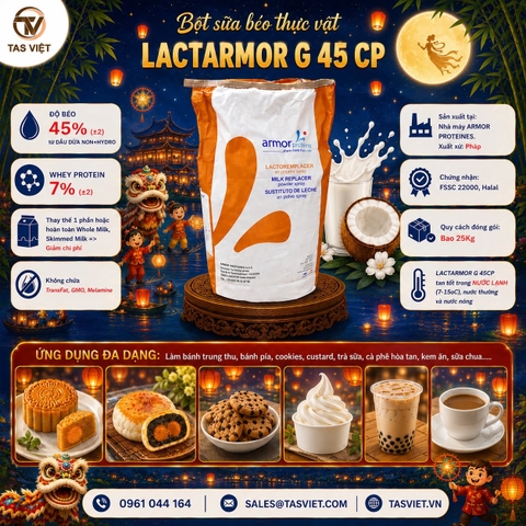 Cách Làm Bánh Trung Thu Nhân Custard Thơm Béo Với LACTARMOR G 45CP