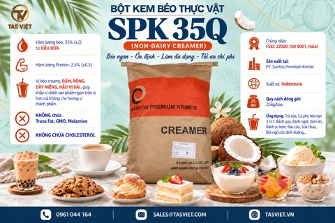SPK 35Q – Bột Kem Béo Thực Vật Cho Trà Sữa Béo Đậm, Tròn Vị