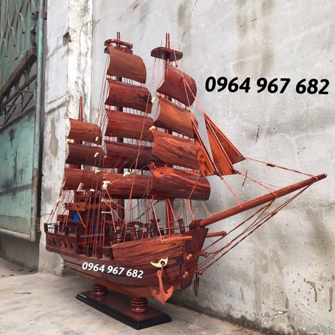 thuyền Thái gỗ cẩm lai kt to dài 1m bé dài 80